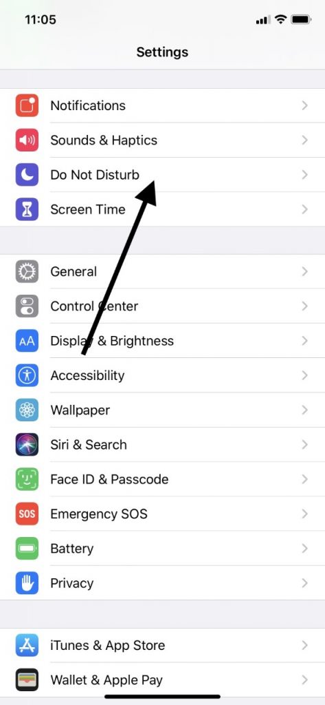 iPhoneで通知を取得しないように設定を調整します