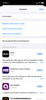 iPhone通知用のアプリストア
