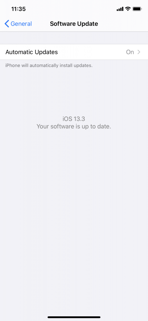 復元中にiOSの更新を確認してください