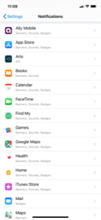 iPhone通知を取得するアプリのリスト