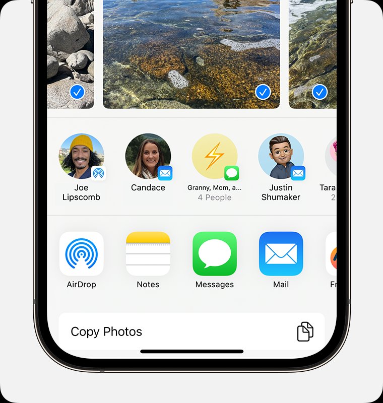 iPhoneからMacまでのAirDropの写真はワイヤレスで