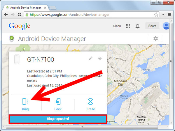 Androidデバイスマネージャーを介してAndroidタブレットのロックを解除します