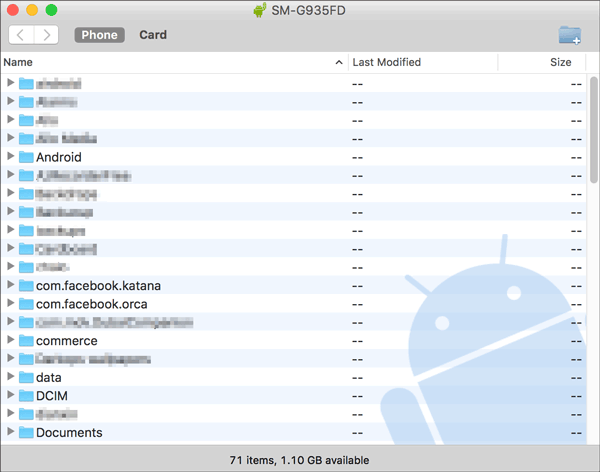 SamsungファイルをAndroidファイル転送でMacに転送します