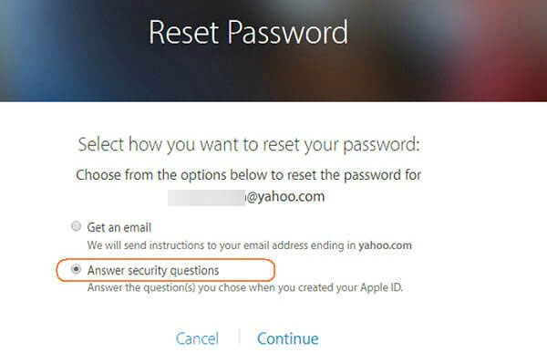 AppleIDページからiCloudからパスワードを回復する方法