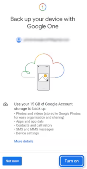 SamsungデータをGoogleのデータでバックアップします
