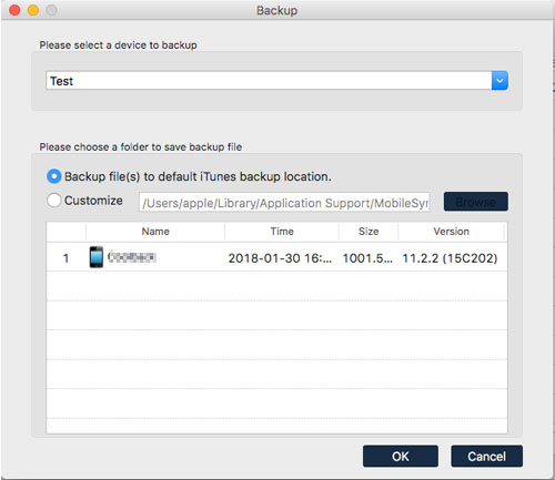 iOSのアシスタントでiPadをMacにバックアップする