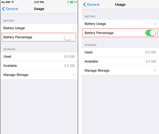 iPhoneのバッテリーの使用を確認してください