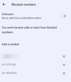 Androidでブロックされた数字を見る方法