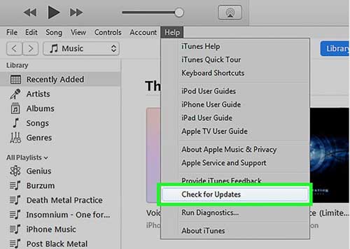 iTunesを更新して、iTunesエラー54を修正します