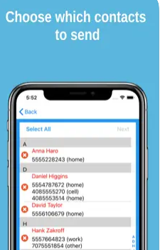 即時の接触転送を介してSIMなしでAndroidからiPhoneにContatを移動する