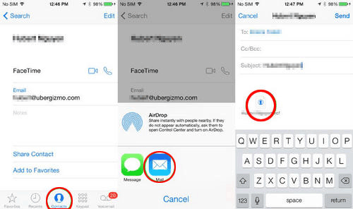 電子メールでコンピューターなしでiPhoneの連絡先をAndroidに転送する方法