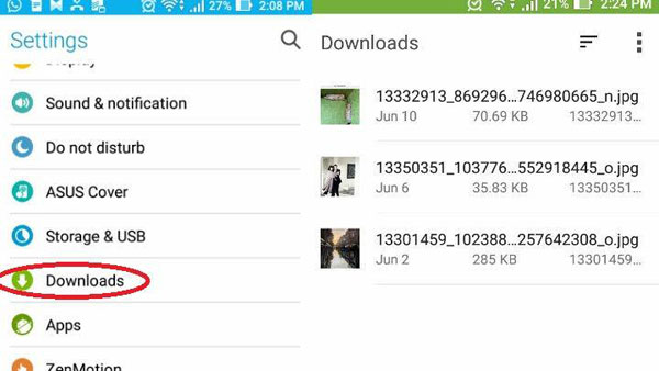 Android電話のダウンロードをクリアします