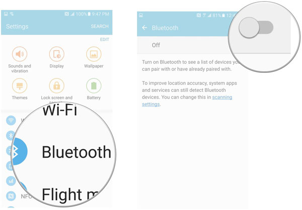 Bluetoothを無効にします