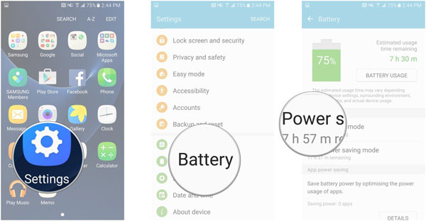 Samsung Save Powerモードを無効にします