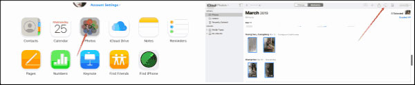 iCloud Webサイトから写真をダウンロードしてください