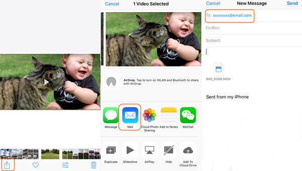 電子メールでiPhoneからiPadに写真を転送する方法