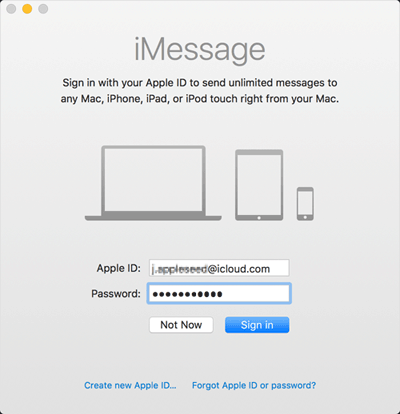 MacでApple IDにサインインします