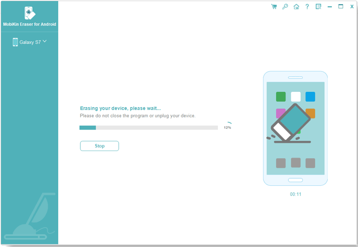 AndroidのMobikin Eraserを介してOnePlusデータを削除します