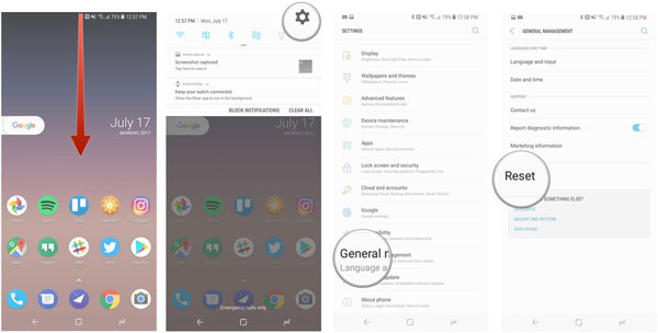 ファクトリーリセットAndroid電話