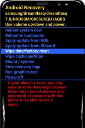 Factory Reset Androidは回復モードでリセットします