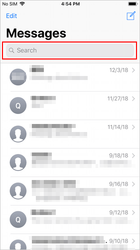 iPhoneでiMessageの歴史を見る方法