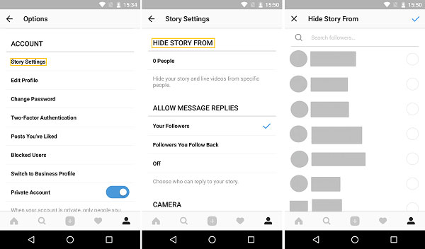特定のユーザーからInstagramストーリーを非表示にする方法