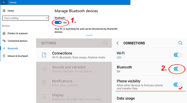 Bluetoothによって連絡先をSDカードに移動する方法