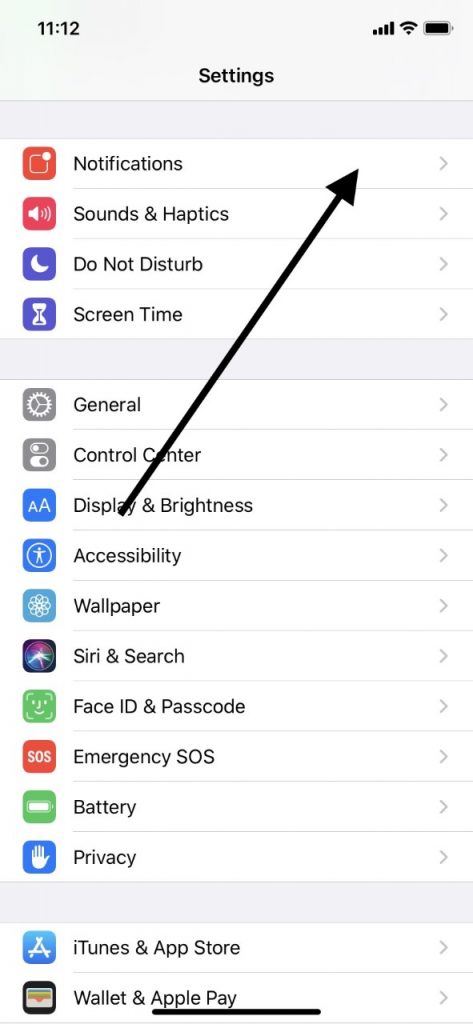 iPhone通知センター