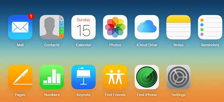 iCloud Webからデータを回復します