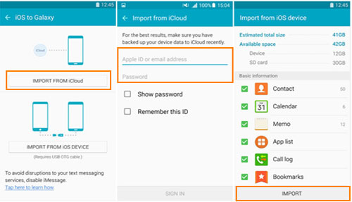 Smart Switchを使用して、iCloudファイルをSamsungに転送します
