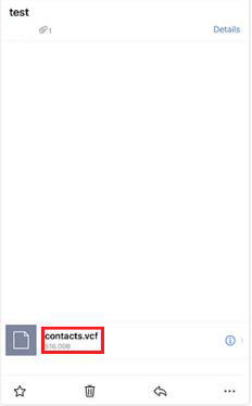 iCloudを介してVCFファイルをiPhoneにインポートします