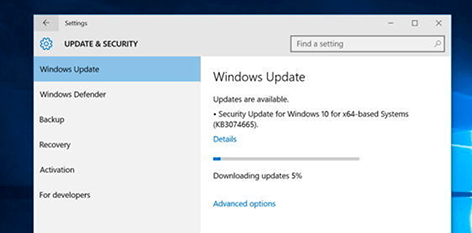Windowsの更新をインストールします
