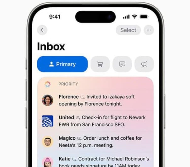 iOS 18 AIメール機能