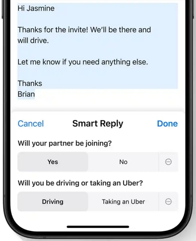 iOS 18 AIスマート返信機能