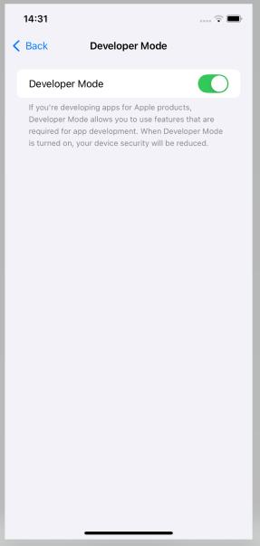iOS開発者モード
