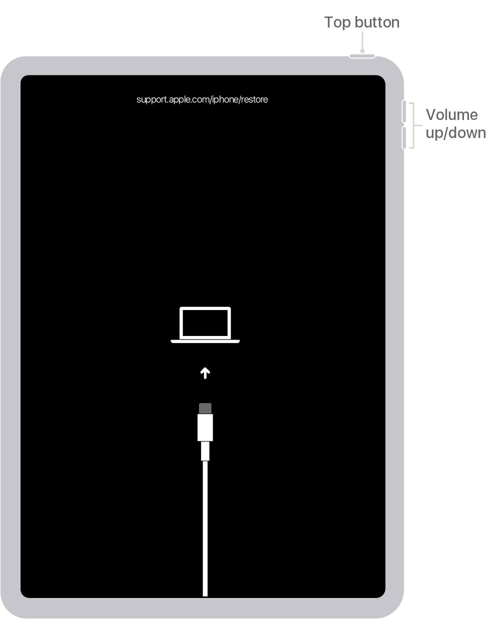 リカバリモードのiPad
