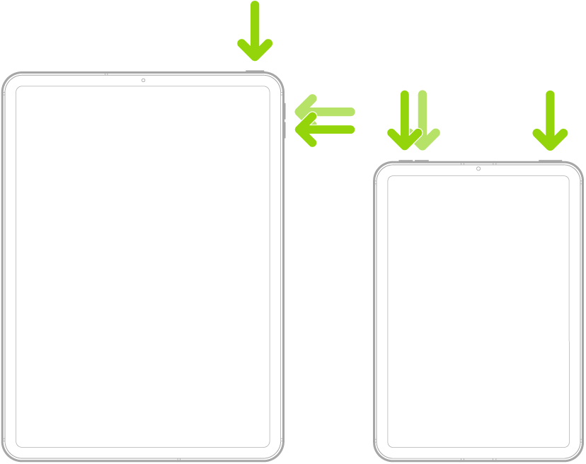 ホームボタンなしでiPadを再起動します