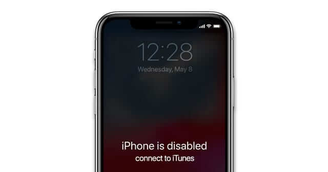 iPhoneが無効になっているiTunes画面