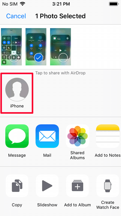 iPhoneからiPhoneまでの写真を放送する方法