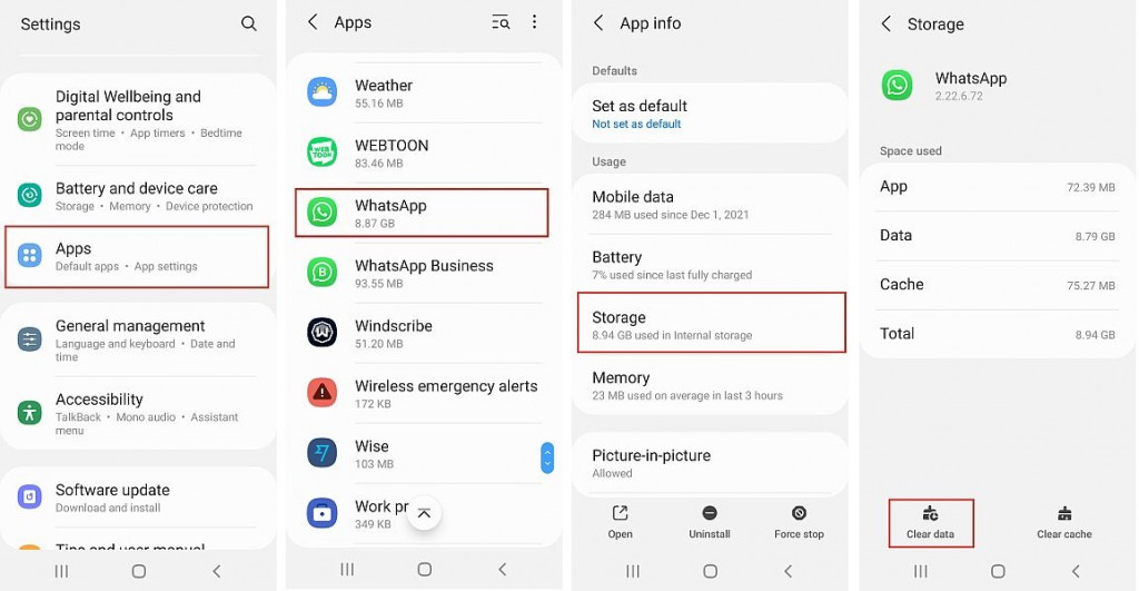 AndroidにWhatsAppをログアウトします