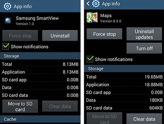 ManageアプリオプションからHuaweiのSDカードにアプリを移動する
