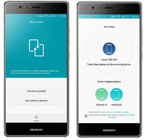 電話クローンを使用して、他の電話からHuaweiにデータを転送する
