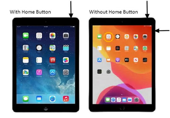 iPadを再起動します