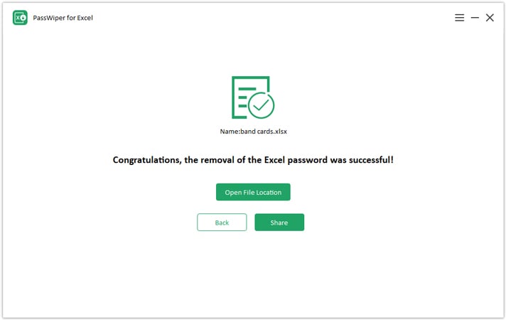 Excelパスワードを削除します