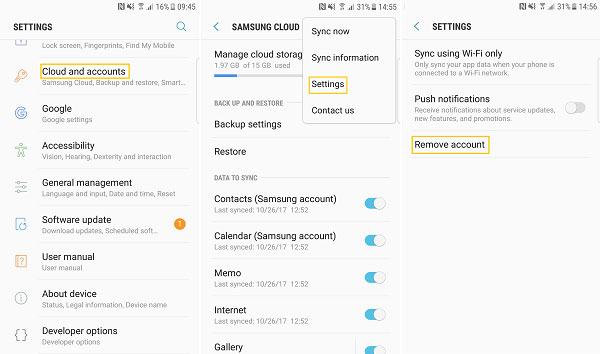 SamsungアカウントにFox Samsung Cloudバックアップにログインできた