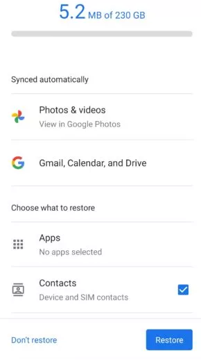 Googleアカウントを介してHuaweiからOnePlusにデータを移動します