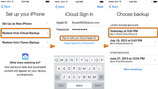 iCholoudを使用してiPhoneで削除されたビデオを取り戻す方法