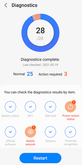 サムスンの充電を修正するには、バッテリーの健康を確認してください