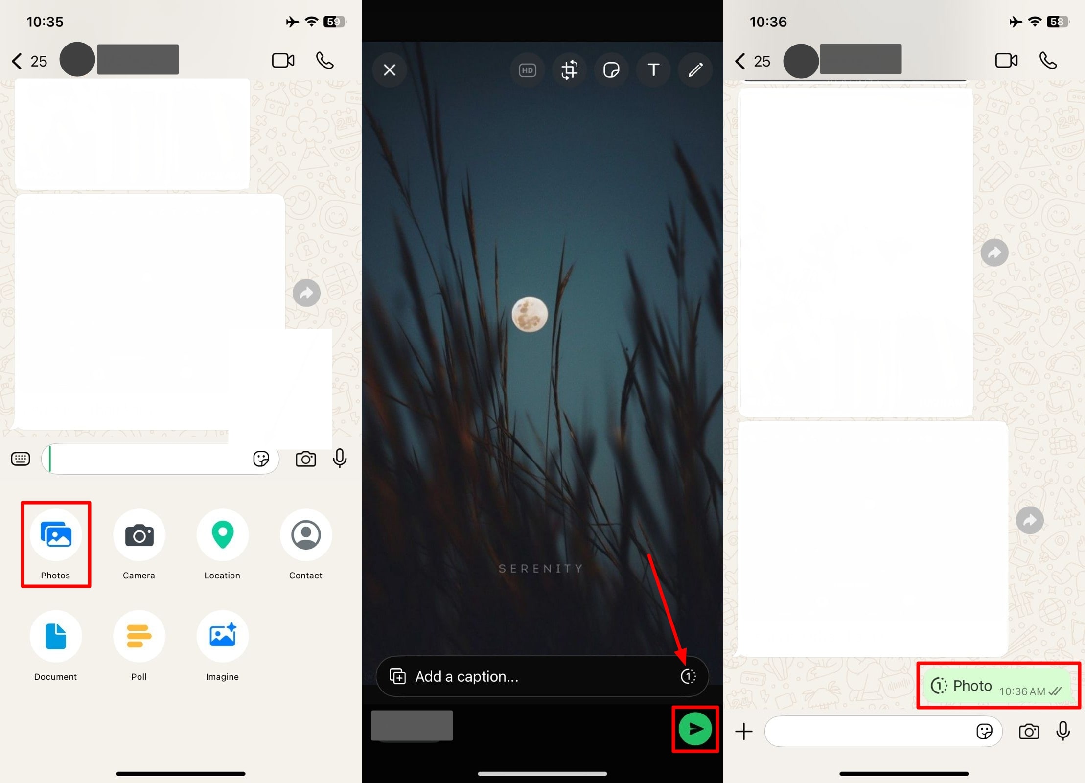 iPhoneでメッセージを一度送信します
