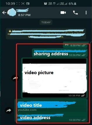YouTubeのwhatsappのアップロードビデオをサムネイルと共有する方法